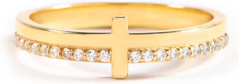Jumpeak Diamantring Damen-Kreuzring,Diamant Ring,14K Gold,Konfirmation Geschenk Mädchen, Promise Ring,Statement Ring,Kommunion Geschenk,Schulabschluss Geschenk von Jumpeak