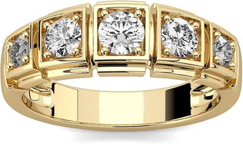 Jumpeak Diamantring Eheringe,Liebes geschenk für sie,Geschenk ideen für frau,diamond, Mitte: 0.15ct Seiten: Zwei Steine mit 0.12ctZwei Steine mit 0.08ct von Jumpeak