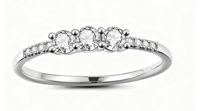 Jumpeak Diamantring Einzelner Diamant0.3ct.D/E,VVS/VS,Damen-Diamantring. promise ring, Geschenk zur erstkommunion, Geschenk ideen für frau, Geschenk tochter von Jumpeak