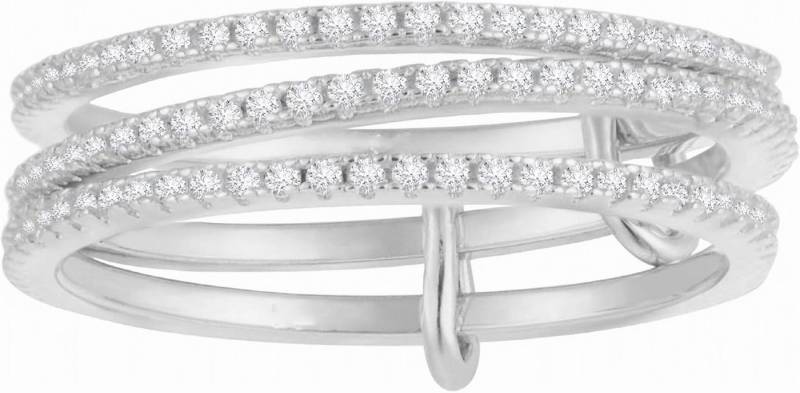 Jumpeak Diamantring Exquisiter Dreifachring, Ewigkeitsring aus 14 Karat Gold, als Ehering., Kommunion Geschenk,Hochzeitsband,Hochzeitsgeschenk von Jumpeak