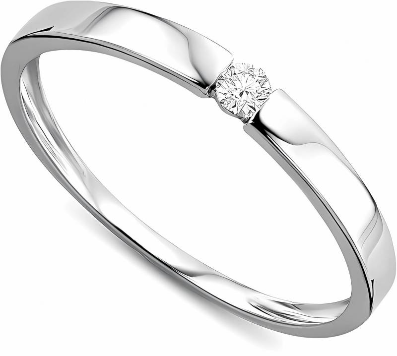 Jumpeak Diamantring 585 Gelbgold, Diamanten im Rundschliff, Damen-/Herren-Trauringe, Einfache, hochwertige Eheringe für Hochzeiten und Jubiläen von Jumpeak