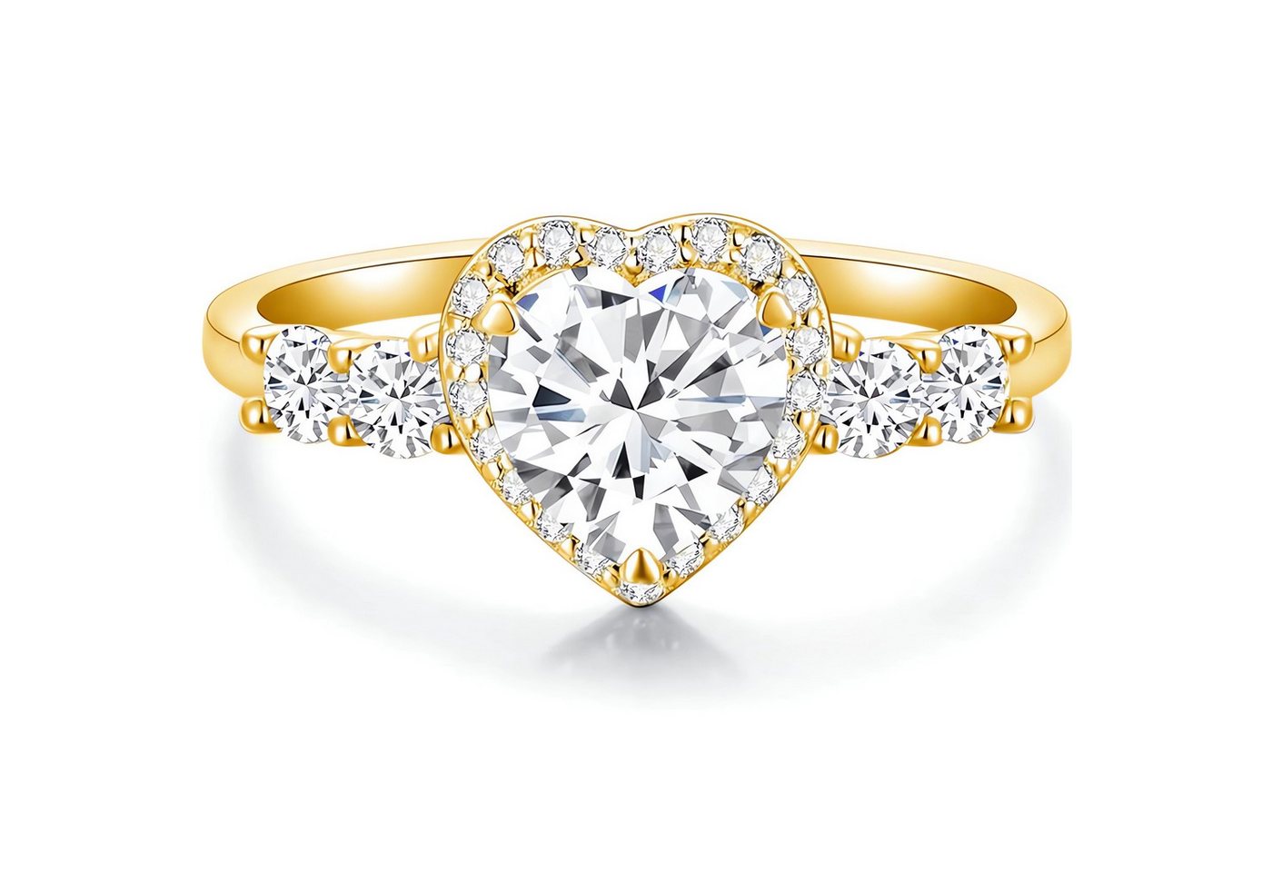 Jumpeak Diamantring Herzförmiger Diamant, 1/2/3 Karat, Eheringe, Liebes Geschenk für Sie, Verlobungsring, Diamant Ring Damen, Ring Gold Damen 585 Echtgold, IGI Jumpeak Diamantring Herzförmiger Diamant, 1/2/3 Karat, Eheringe, Liebes Geschenk für Sie, Verlobungsring, Diamant Ring Damen, Ring Gold Damen 585 Echtgold, IGI von Jumpeak