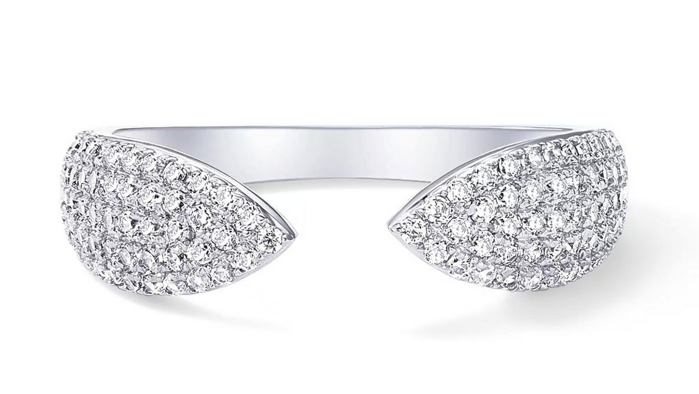 Jumpeak Diamantring Im Labor gezüchteter Diamant, D/E, VVS/VS,Damenring,offenes Design, Liebes geschenk für sie,Geschenk ideen für frau,Mama tochter geschenk von Jumpeak