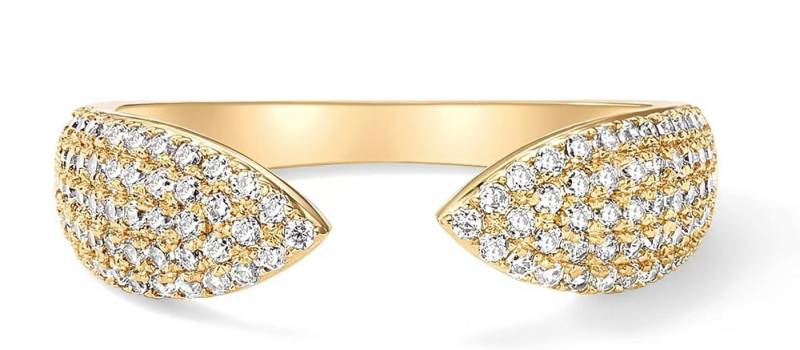 Jumpeak Diamantring Im Labor gezüchteter Diamant, D/E, VVS/VS,Damenring,offenes Design, Liebes geschenk für sie,Geschenk ideen für frau,Mama tochter geschenk von Jumpeak