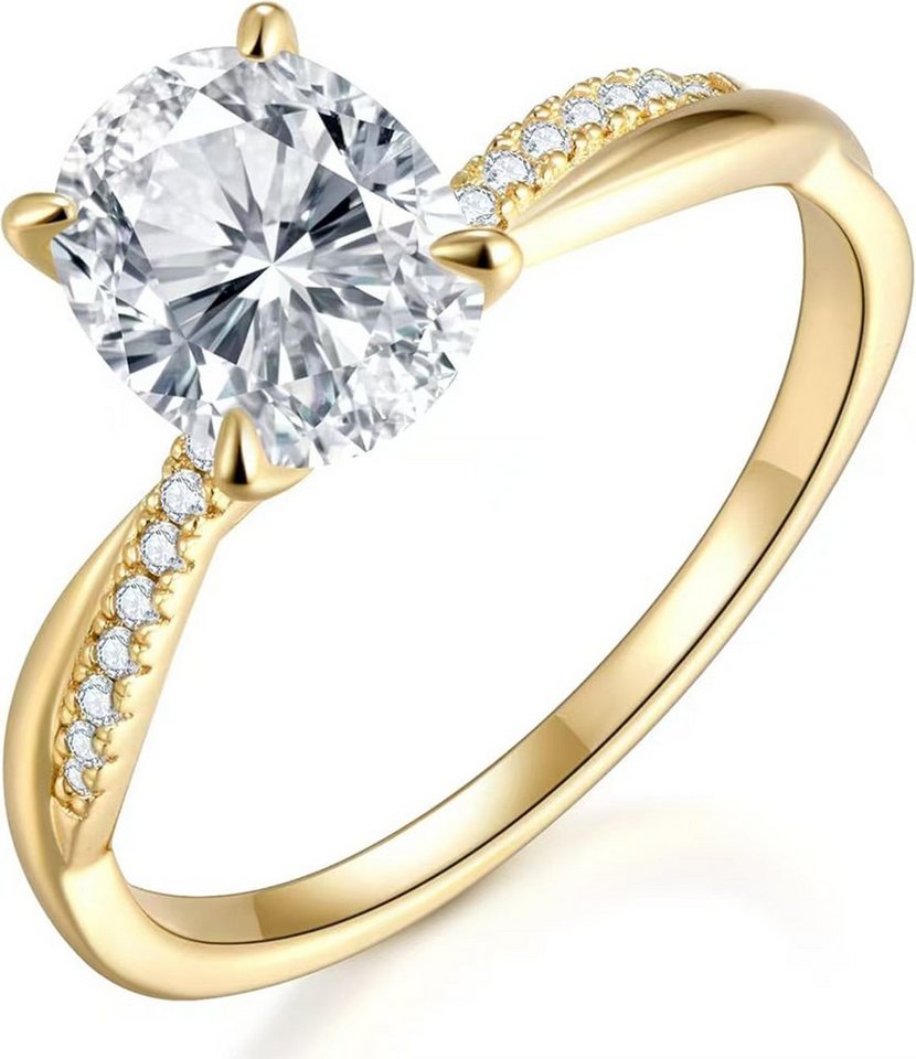 Jumpeak Diamantring Im Labor gezüchteter Diamant,1.5ct,D,VVS2,2EX,Damen-Diamantring, Geschenkideen für Damen, Überraschungsgeschenke, Geschenke für Töchter von Jumpeak