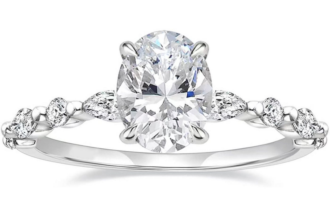 Jumpeak Diamantring Im Labor gezüchteter Diamant,3ct,E,VVS2,2EX,Damen-Diamantring, Ehering, Geschenkideen für Damen, Überraschungsgeschenke, Geschenke für Töchter von Jumpeak