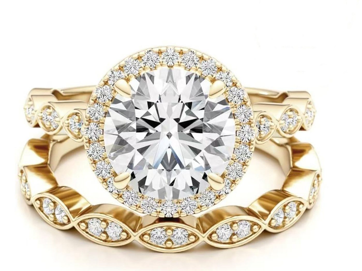 Jumpeak Diamantring Im Labor gezüchteter Diamantring, 3ct,E,VS1/VVS2,3EX,Damenring,Ehering, Liebes geschenk für sie,Geschenk ideen für frau,Mama tochter geschenk von Jumpeak