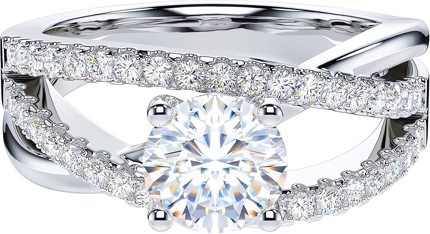 Jumpeak Diamantring Labordiamant 1 karat E VS1 3ex Eheringe Weißgold Diamant Ring Damen, 14K Designer Diamantring Verlobungsringe Frau Einzelstein Rundschliff Jumpeak Diamantring Labordiamant 1 karat E VS1 3ex Eheringe Weißgold Diamant Ring Damen, 14K Designer Diamantring Verlobungsringe Frau Einzelstein Rundschliff von Jumpeak