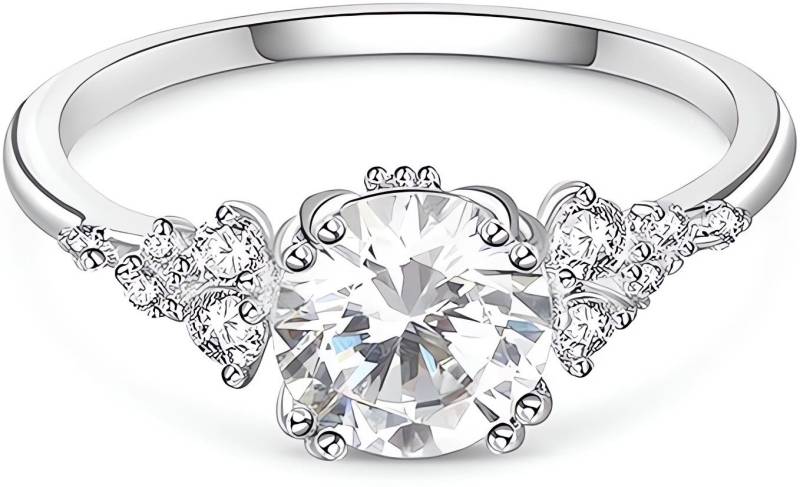 Jumpeak Diamantring Ring Damen 2ct 14K Gold E VVS2 3EX RundSchliff Diamantring, Lab Grown Diamant Ring, Mit IGI-Zertifikat, Jubiläumsgeschenk von Jumpeak