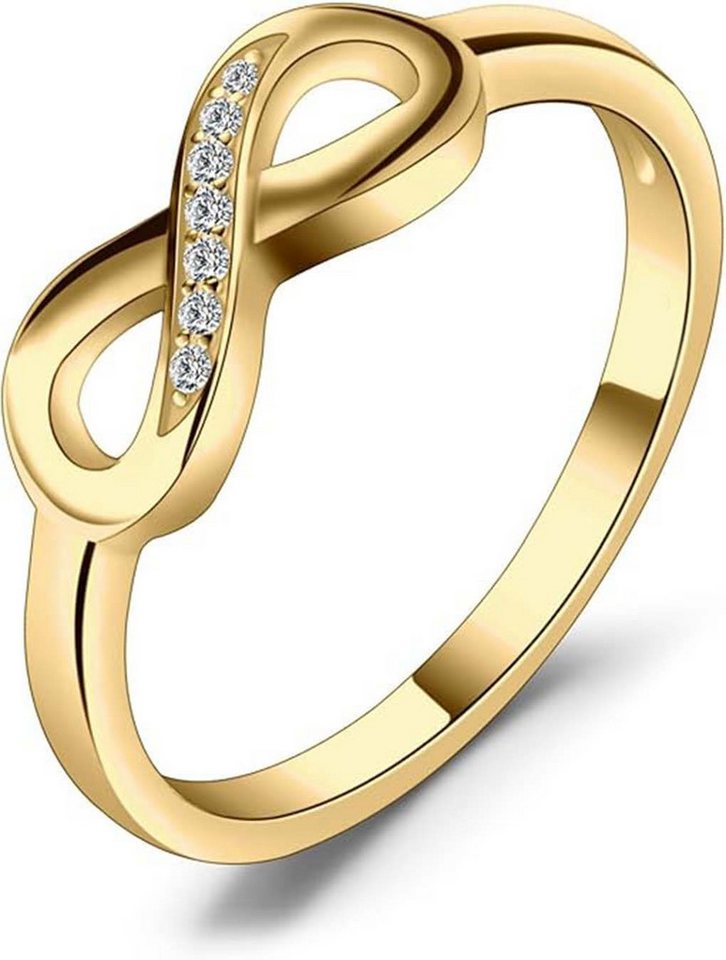 Jumpeak Diamantring Ring Unendlichkeit,Lab Grown Diamant Ring,Verlobungsring,Promise Ring, D/E VVS/VS 14K Gold,Unendlichkeitssymbol,Valentinstag Geschenk für Sie von Jumpeak