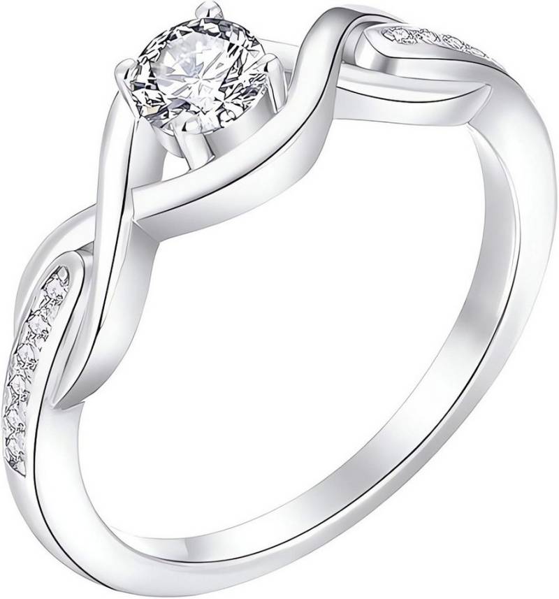 Jumpeak Diamantring Ring,Schmuck Damen,Weiss Gold,Liebes Geschenk für sie,Eheringe Gold, 0,57ct Diamantring,E,VS1,3EX,Labordiamant,Timeless im Design von Jumpeak