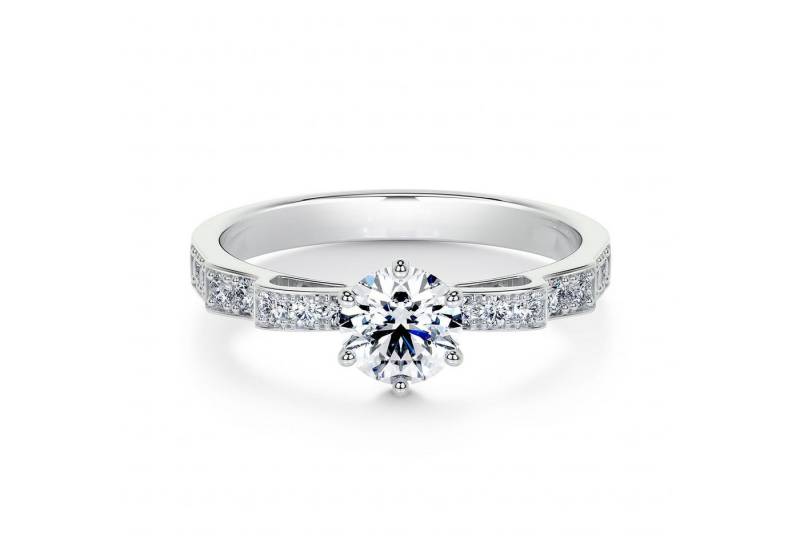 Jumpeak Diamantring Schmetterlingsförmiger Diamantring,1CT Brillantschliff ring, e Vs1 3ex Jubiläumsgeschenk,geschenk für frau,liebes geschenk für sie von Jumpeak