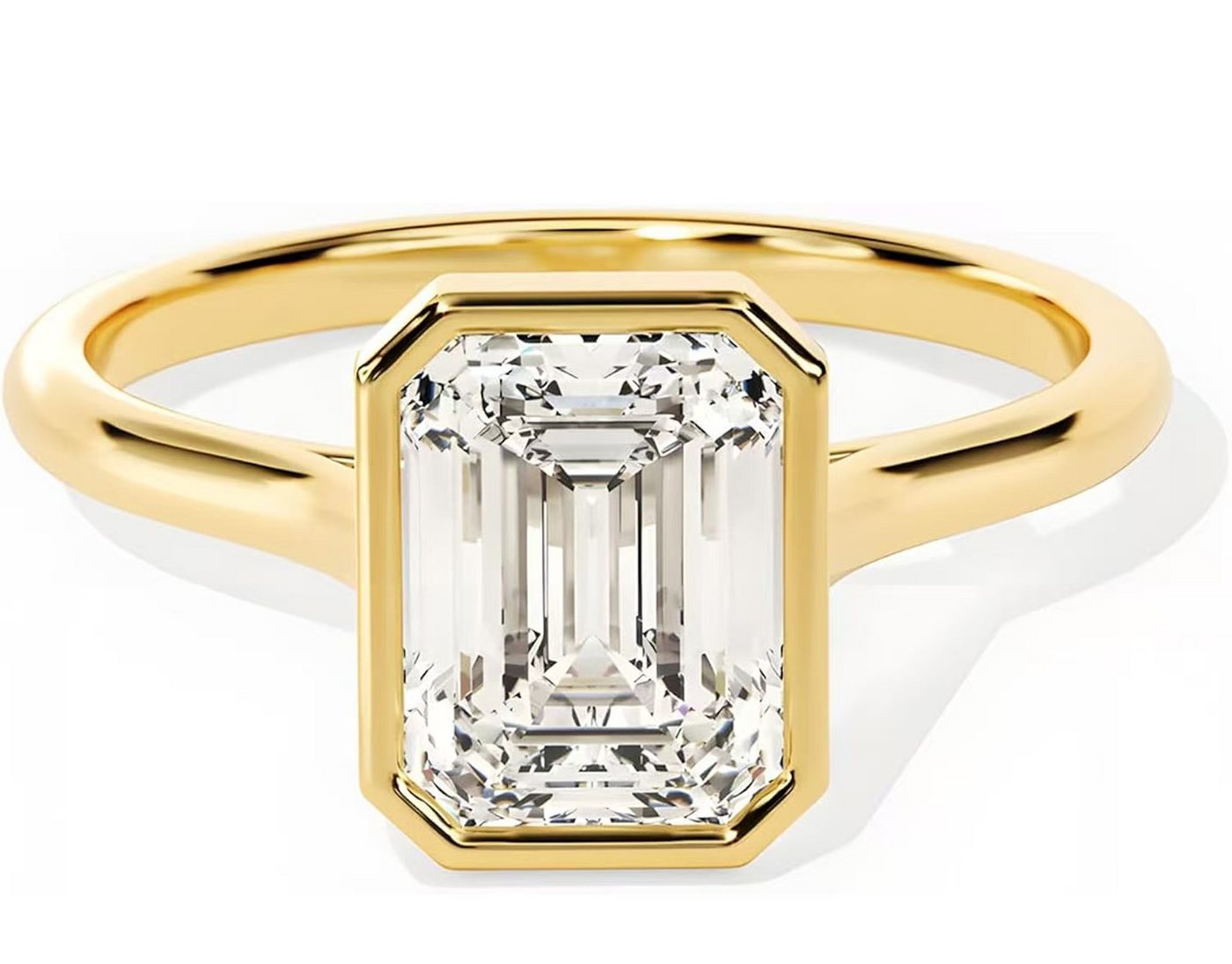 Jumpeak Diamantring Smaragdgeschliffener Diamant aus Laborzucht,1.5ct,D,VS1,3EX, Ehering, Geschenkideen für Damen, Überraschungsgeschenke, Geschenke für Töchter von Jumpeak