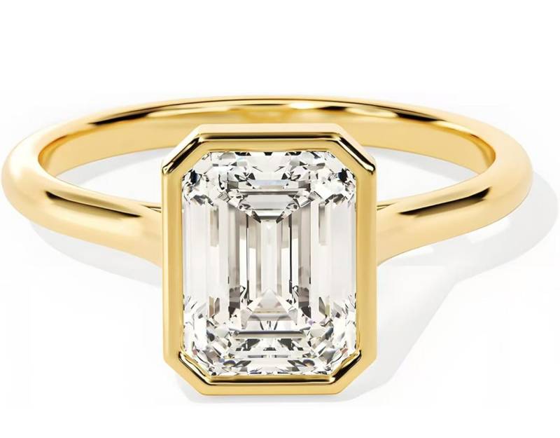 Jumpeak Diamantring Smaragdgeschliffener Diamant aus Laborzucht,1.5ct,D,VS1,3EX, Ehering, Geschenkideen für Damen, Überraschungsgeschenke, Geschenke für Töchter von Jumpeak