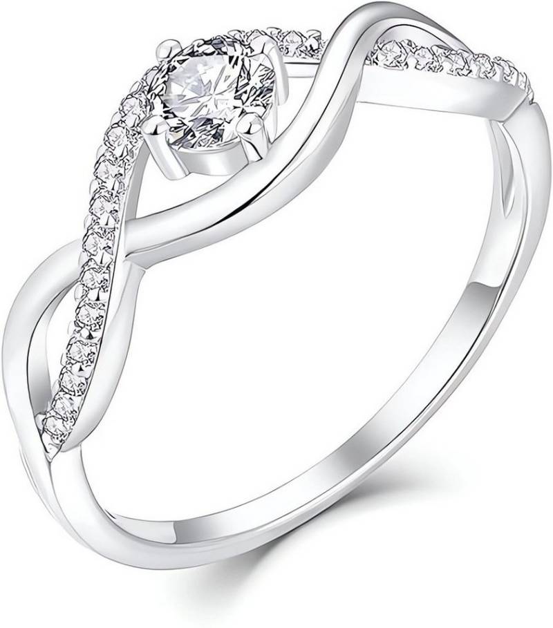 Jumpeak Diamantring Diamant Ring Damen,Eheringe Weißgold,Labordiamant,Einzelsteinring,14K, Weißgoldring 0.3ct,D/E,VVS/VS,Verlobungsringe Frau,Verlobung,Hochzeit von Jumpeak