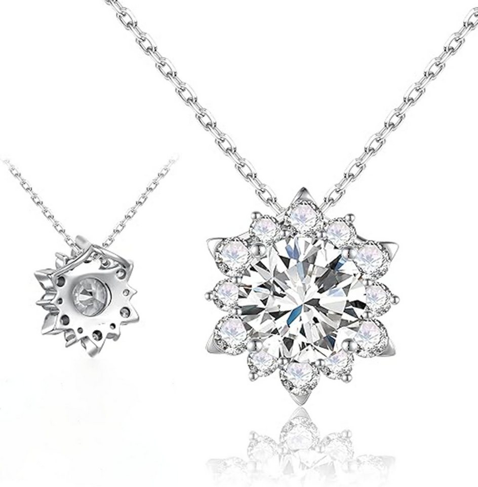 Jumpeak Fußkette mit Anhänger 585 Gold, 2ct Lab-Diamant Rundbrillant, Damenhalskette, Geschenk für Ihre Liebsten/Jubiläum/Weihnachten, Luxusschmuck mit IGI von Jumpeak