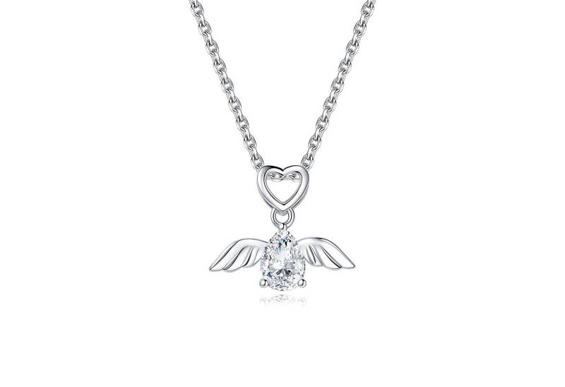 Jumpeak Herzkette Halskette Damen Gold 585 Echtgold,Halsketten für Frauen,1 Karat,IGI, Diamant-Halskette,Labordiamant,Jahrestag Geschenk für Sie 1 Jahr von Jumpeak