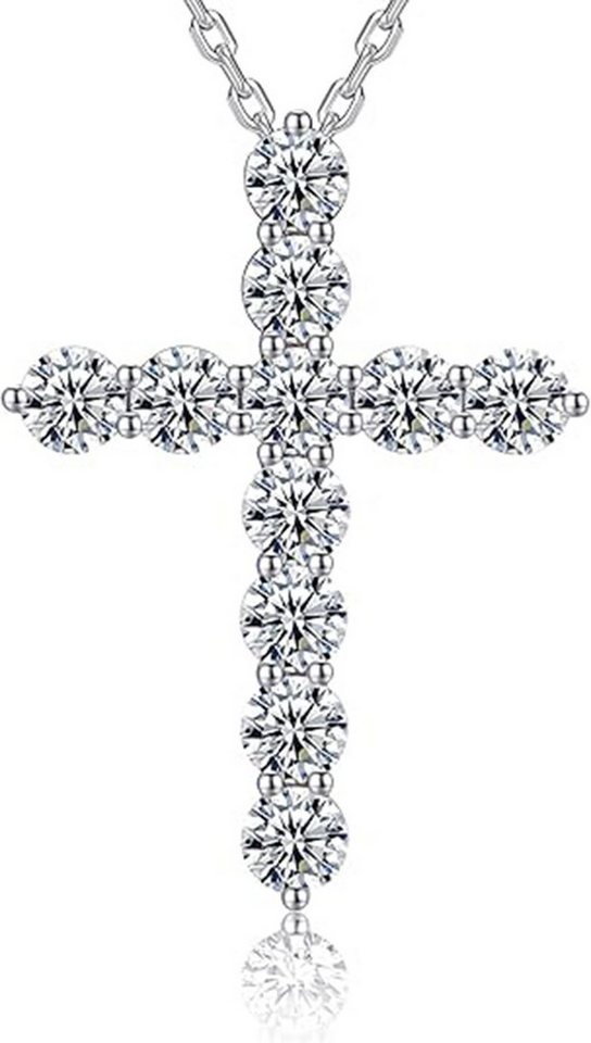 Jumpeak Kette mit Anhänger 0.15ct,D/E VVS/VS Halskette damen,Diamond,Anhänger-Halskette, Liebes geschenk für sie,Geschenk ideen für frau,Geschenk schwester von Jumpeak