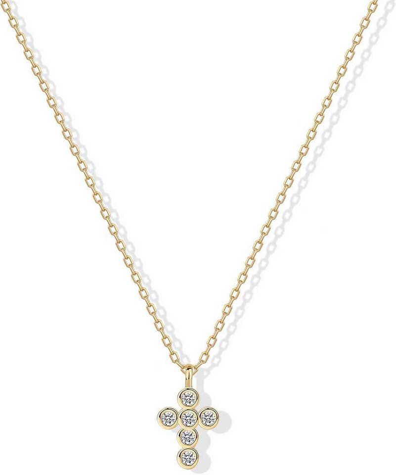 Jumpeak Kette mit Anhänger 0.1ct,DE VVS /VS Halskette damen,Diamond,Anhänger-Halskette, Liebes geschenk für sie,Geschenk ideen für frau,Geschenk schwester von Jumpeak