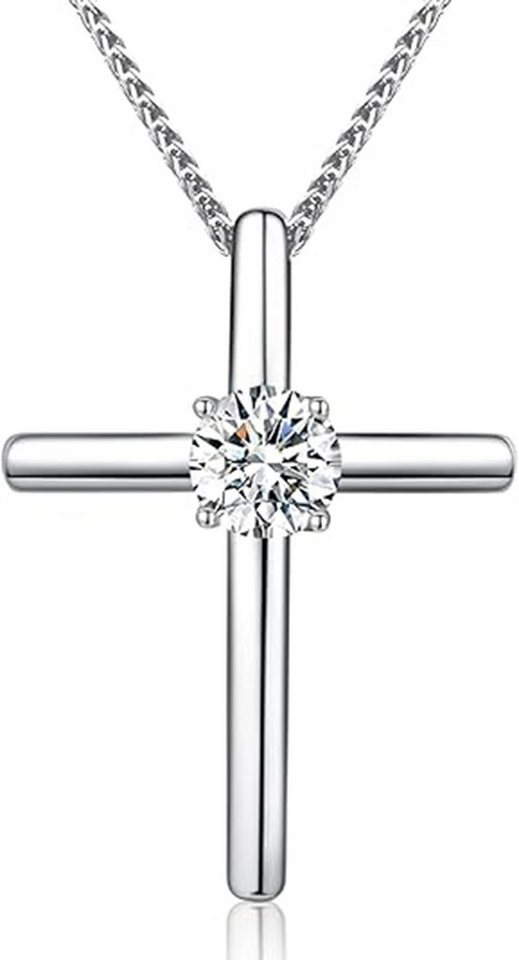 Jumpeak Kette mit Anhänger 0.8ct,D Halskette damen,Diamond,halskette mädchen,Anhänger-Halskette, VS1 Liebes geschenk für sie,Geschenk ideen für frau,Geschenk schwester von Jumpeak