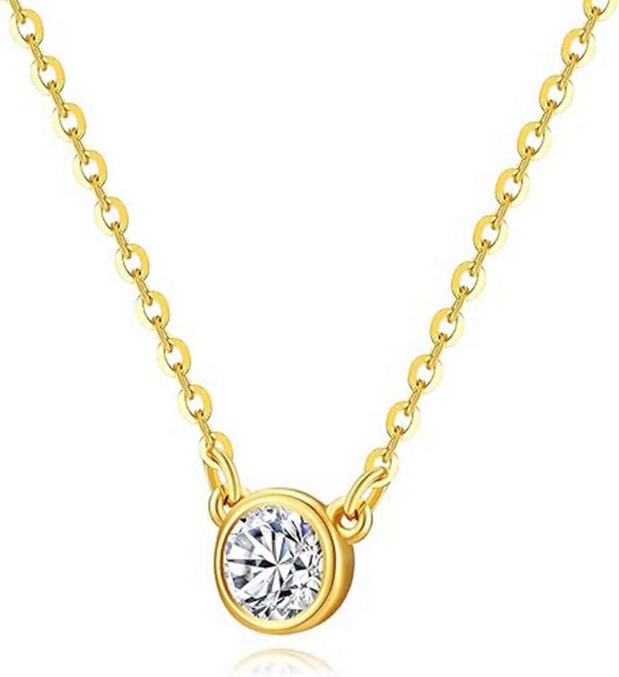 Jumpeak Kette mit Anhänger 0.8ct,Vs1 3ex Halskette damen gold,Diamond,brautkleider damen, Liebes geschenk für sie,Geschenk ideen für frau,Geschenk schwester von Jumpeak