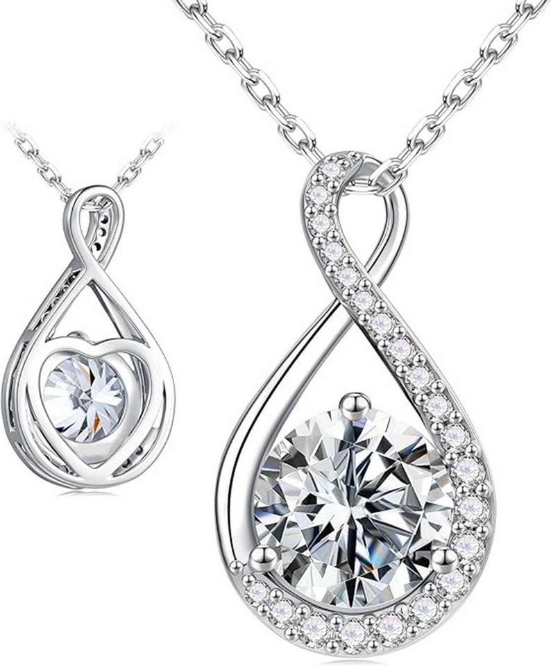 Jumpeak Kette mit Anhänger 1/1.5/2ct,Halskette damen,Diamond,halskette mädchen,Anhänger-Halskette, Liebes geschenk für sie,Geschenk ideen für frau,Geschenk schwester von Jumpeak