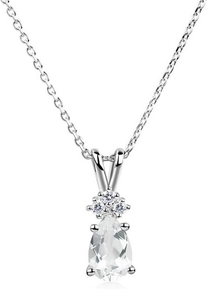 Jumpeak Kette mit Anhänger 1,5ct Diamant in Tropfenform,E VS1 2EX,14K Gold,Damen-Diamantkette, Verlobungskette,Hochzeitskette,Hochzeitsgeschenk,Kommunion Geschenk von Jumpeak