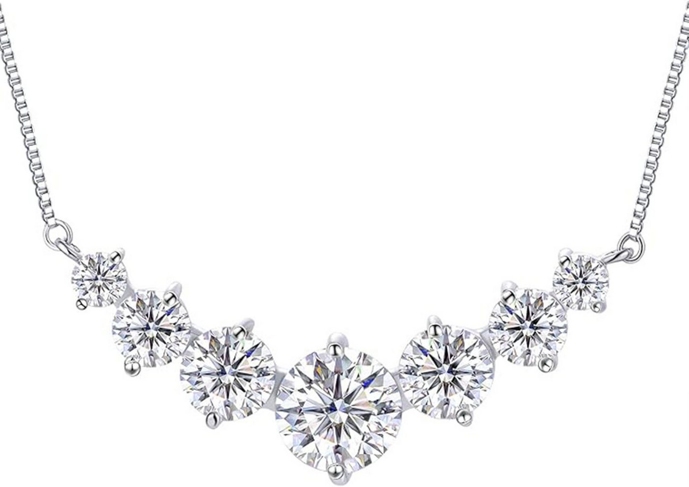 Jumpeak Kette mit Anhänger 1.2ct,Halskette damen,Diamond,brautkleider damen,Anhänger-Halskette, Liebes geschenk für sie,Geschenk ideen für frau,Geschenk schwester von Jumpeak