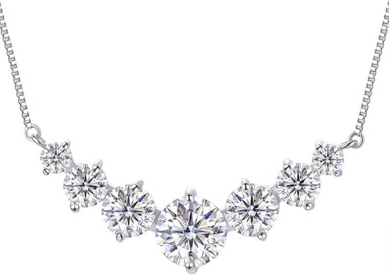 Jumpeak Kette mit Anhänger 1.2ct,Halskette damen,Diamond,brautkleider damen,Anhänger-Halskette, Liebes geschenk für sie,Geschenk ideen für frau,Geschenk schwester von Jumpeak