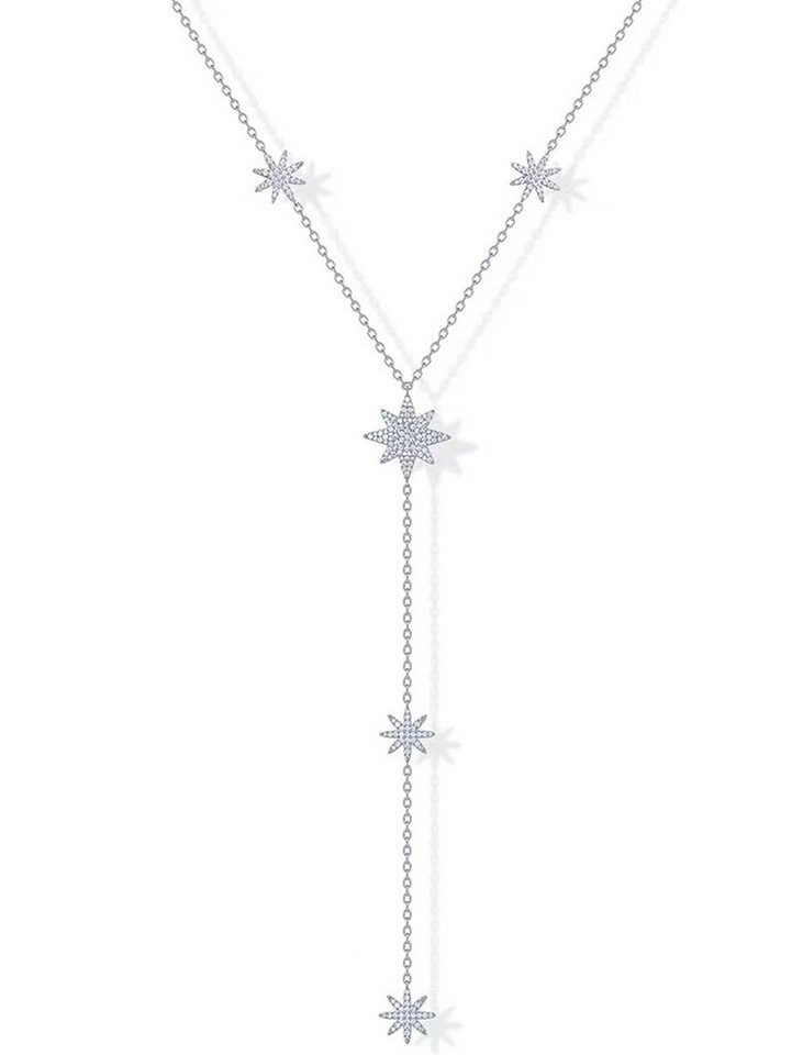 Jumpeak Kette mit Anhänger 14K Weißgold/Gelbgold, D/E, VVS/VS. Damen-Diamantkette, Geschenkideen für Damen,Überraschungsgeschenke,Geschenke für Töchter von Jumpeak