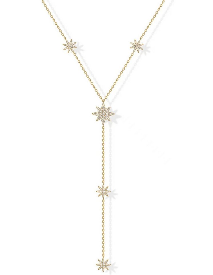 Jumpeak Kette mit Anhänger 14K Weißgold/Gelbgold, D/E, VVS/VS. Damen-Diamantkette, Geschenkideen für Damen,Überraschungsgeschenke,Geschenke für Töchter von Jumpeak