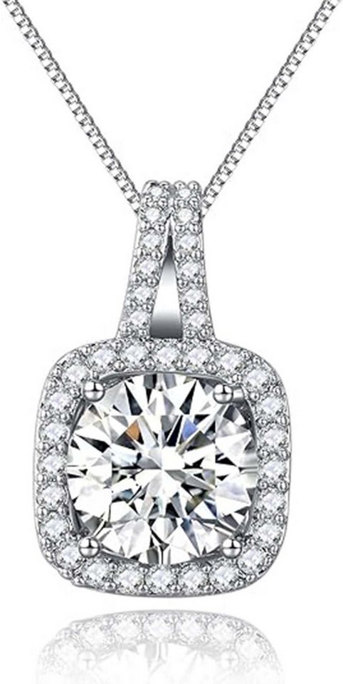 Jumpeak Kette mit Anhänger 1ct, 3ex Halskette damen,Diamond,brautkleider damen,Anhänger-Halskette, Liebes geschenk für sie,Geschenk ideen für frau,Geschenk schwester von Jumpeak