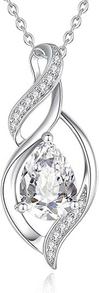 Jumpeak Kette mit Anhänger 1ct, D Vs1 2ex Halskette damen,Diamond,Anhänger-Halskette, Liebes geschenk für sie,Geschenk ideen für frau,Geschenk schwester von Jumpeak