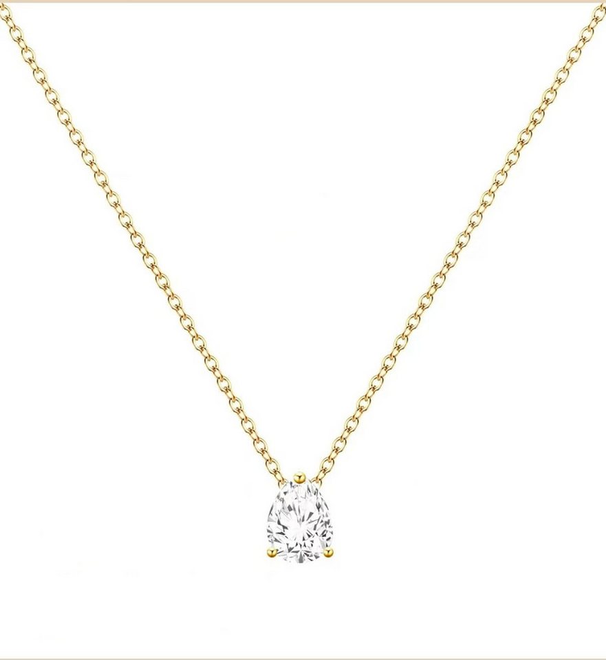 Jumpeak Kette mit Anhänger 1ct Diamantkette,DVS12EX,14K Gelbgold,Im Labor gezüchtete Diamanten., Geschenkideen für Damen,Überraschungsgeschenke,Geschenke für Töchter von Jumpeak