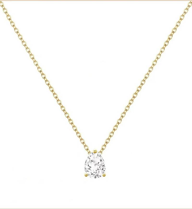 Jumpeak Kette mit Anhänger 1ct Diamantkette,DVS12EX,14K Gelbgold,Im Labor gezüchtete Diamanten., Geschenkideen für Damen,Überraschungsgeschenke,Geschenke für Töchter von Jumpeak