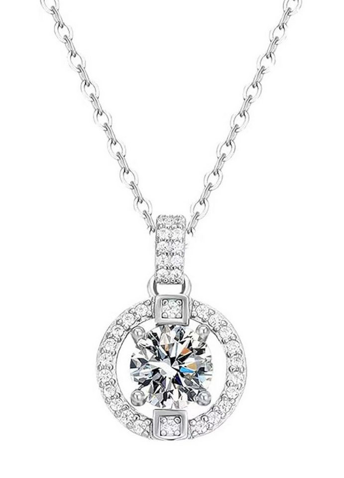 Jumpeak Kette mit Anhänger 1ct Diamantkette mit Diamanten der Farbe D oder E,VS1,3EX., Geschenkideen für Damen,Überraschungsgeschenke,Geschenke für Töchter von Jumpeak