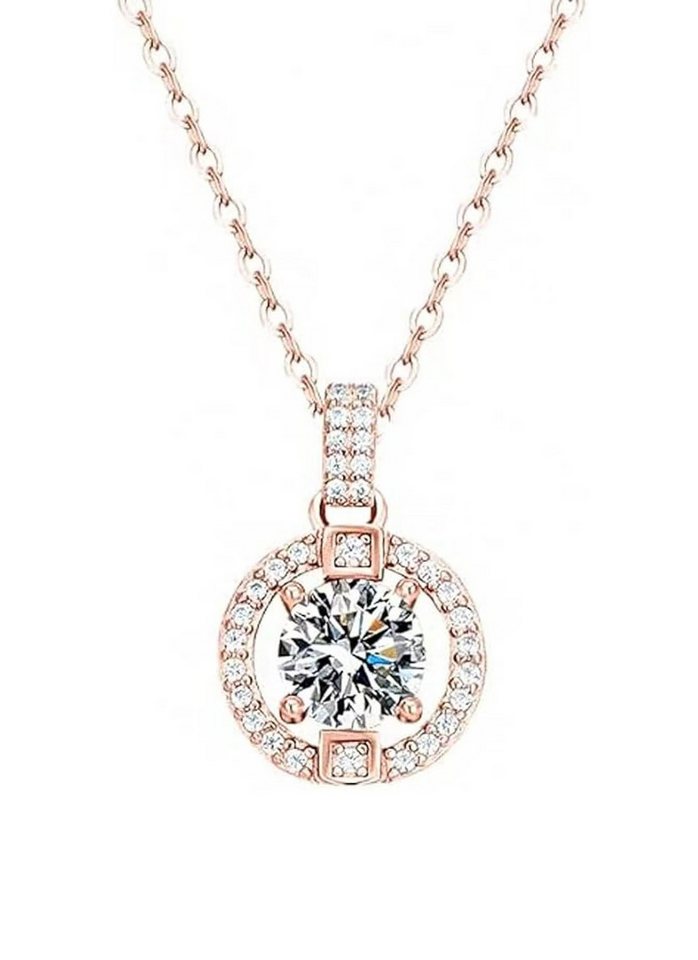 Jumpeak Kette mit Anhänger 1ct Diamantkette mit Diamanten der Farbe D oder E,VS1,3EX., Geschenkideen für Damen,Überraschungsgeschenke,Geschenke für Töchter von Jumpeak
