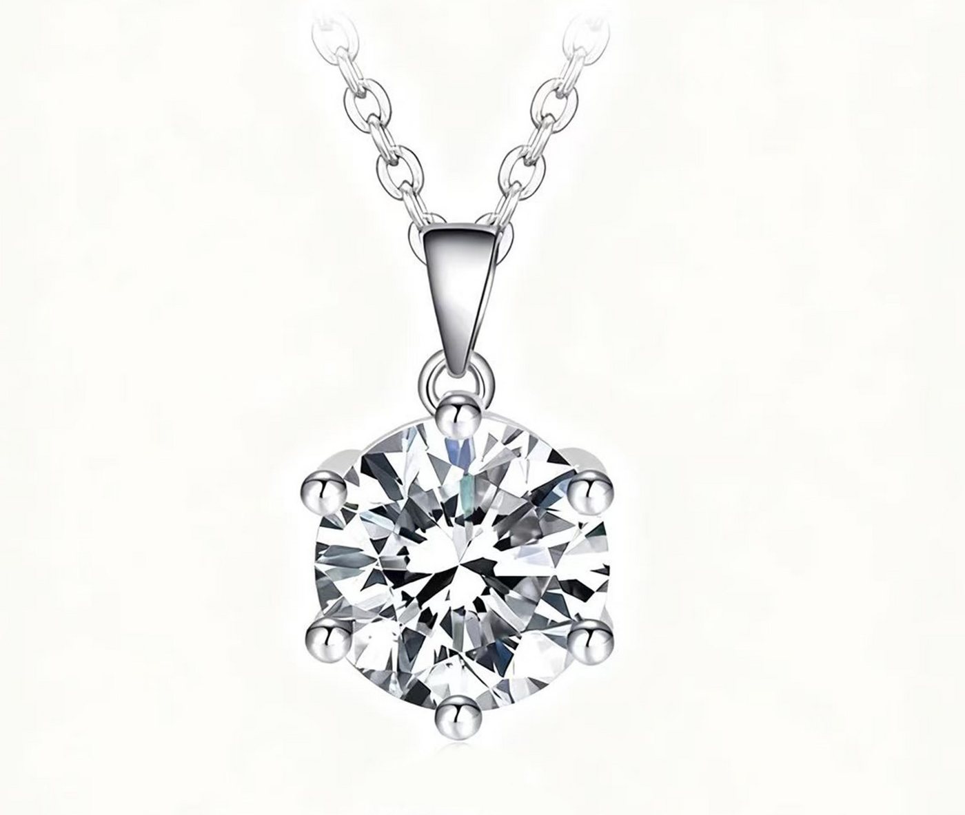 Jumpeak Kette mit Anhänger Damen-Diamantkette,1ct,D,VS1,3EX.Im Labor gezüchteter Diamant, Geschenkideen für Damen,Überraschungsgeschenke,Geschenke für Töchter von Jumpeak