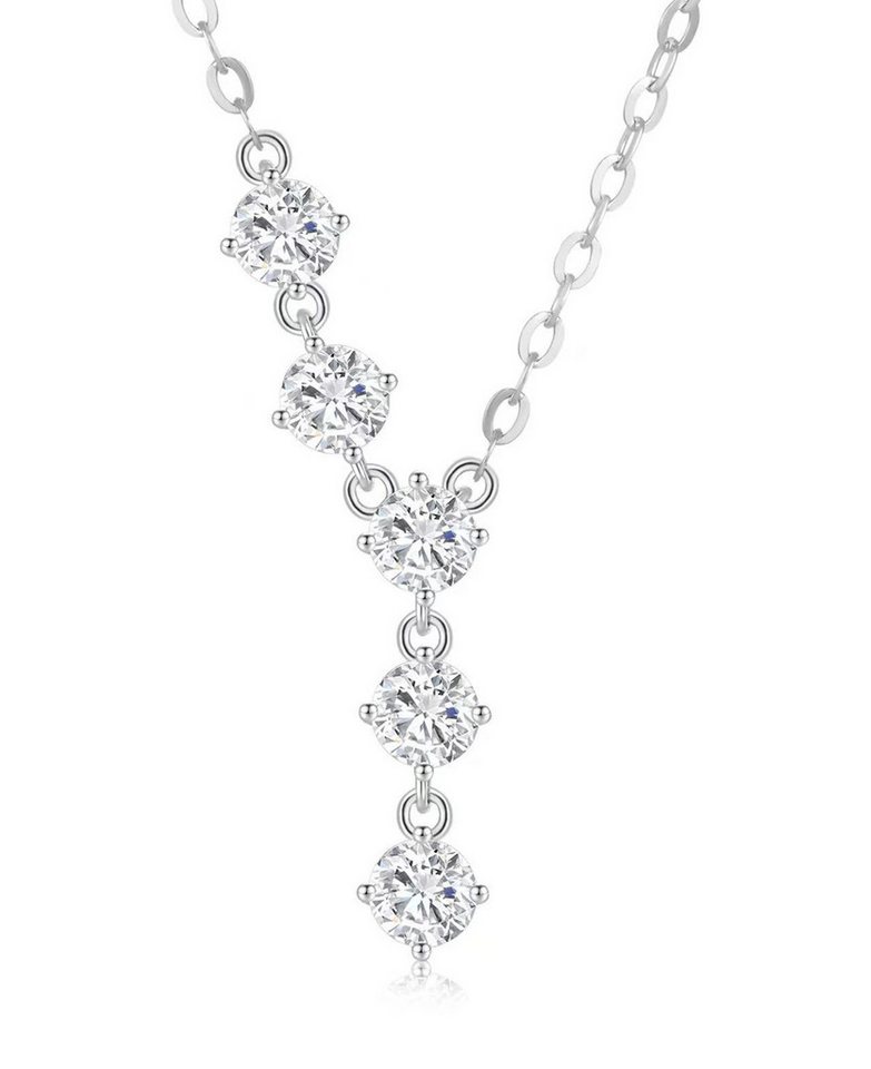 Jumpeak Kette mit Anhänger Einzelne0.2ct Diamantkette,D/E,VVS/VS.Diamantkette für Damen., Geschenkideen für Damen,Überraschungsgeschenke,Geschenke für Töchter von Jumpeak