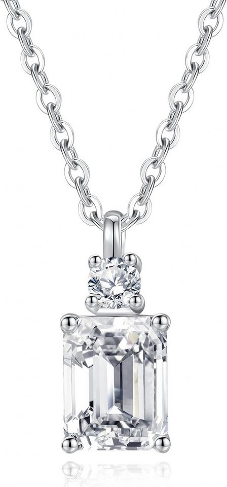 Jumpeak Kette mit Anhänger halskette damen gold 585 echtgold, 3ct Smaragd-Anhänger-Halskette, geschenk zur firmung mädchen,geschenk für frau,damen geschenk von Jumpeak