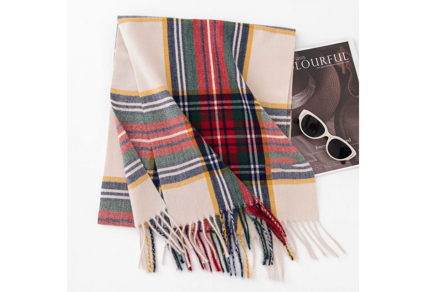 Jumpeak Modeschal Schal,Fransentuch,schal damen,loop schal damen,schal damen winter, (Packung, 37 × 200 cm Schal), loop schal kinder,mode accessoires,mode für damen,Weihnachtsgeschenke von Jumpeak