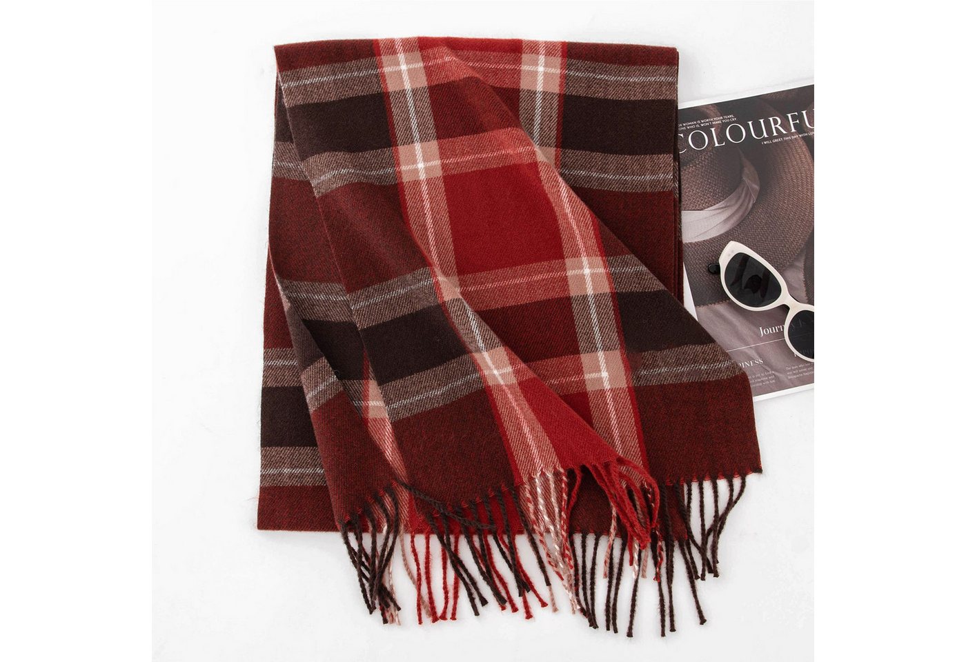 Jumpeak Modeschal Schal,Fransentuch,schal damen,loop schal damen,schal damen winter, (Packung, 37 × 200 cm Schal), loop schal kinder,mode accessoires,mode für damen,Weihnachtsgeschenke von Jumpeak