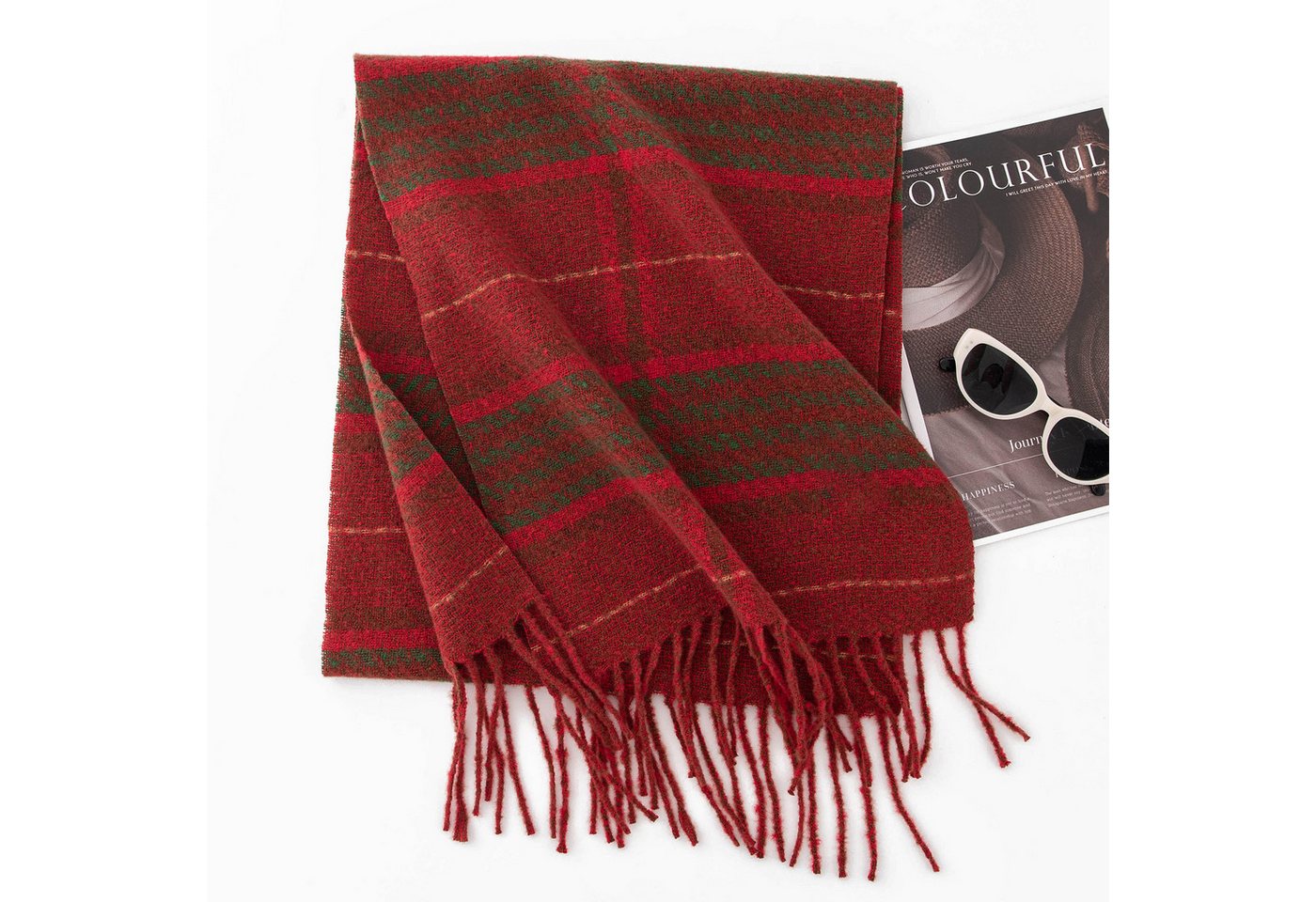 Jumpeak Modeschal Schal,Fransentuch,schal damen,loop schal damen,schal damen winter, (Packung, 37 × 200 cm Schal), loop schal kinder,mode accessoires,mode für damen,Weihnachtsgeschenke von Jumpeak