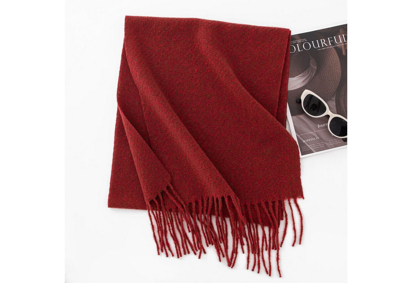 Jumpeak Modeschal Schal,Fransentuch,schal damen,loop schal damen,schal damen winter, (Packung, 37 × 200 cm Schal), loop schal kinder,mode accessoires,mode für damen,Weihnachtsgeschenke von Jumpeak