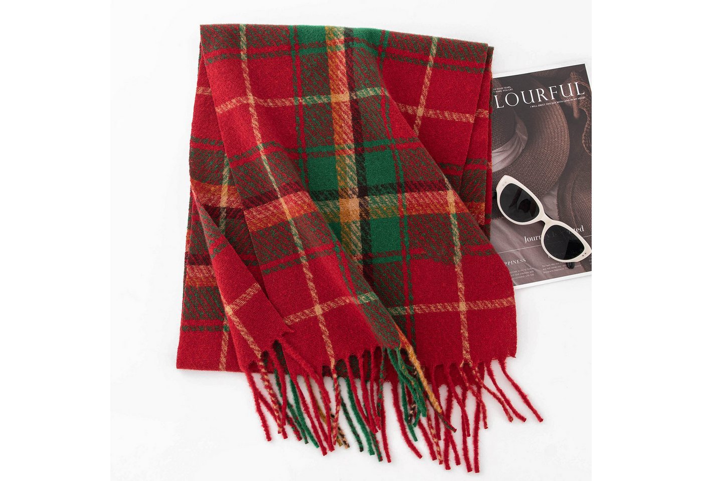 Jumpeak Modeschal Schal,Fransentuch,schal damen,loop schal damen,schal damen winter, (Packung, 37 × 200 cm Schal), loop schal kinder,mode accessoires,mode für damen,Weihnachtsgeschenke von Jumpeak