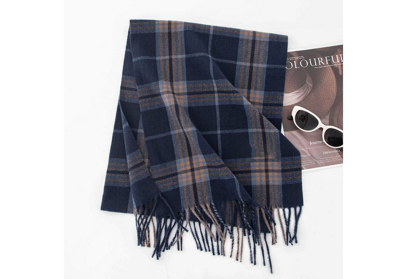 Jumpeak Modeschal Schal,Fransentuch,schal damen,loop schal damen,schal damen winter, (Packung, Weihnachtsschal aus Kunstkaschmir( 37*200cm), loop schal kinder,mode accessoires,mode für damen,Weihnachtsgeschenke von Jumpeak