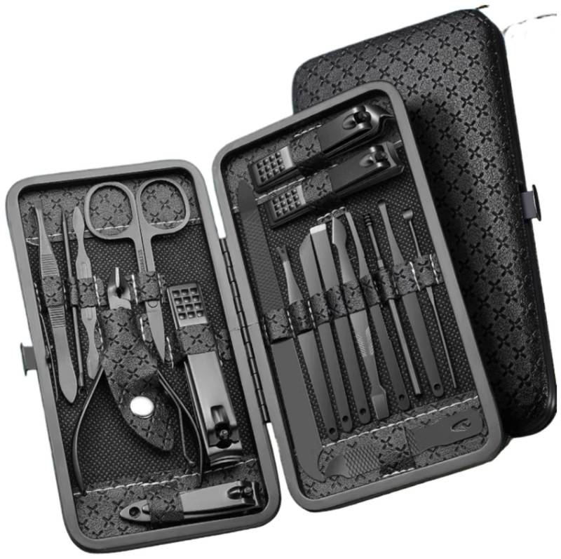 Jumpeak Nagelknipser-Set maniküre set,maniküre pediküre set,maniküre set männer, 19-teiliges Set,Edelstahlkonstruktion,Vielseitig einsetzbar Jumpeak Nagelknipser-Set maniküre set,maniküre pediküre set,maniküre set männer, 19-teiliges Set,Edelstahlkonstruktion,Vielseitig einsetzbar von Jumpeak
