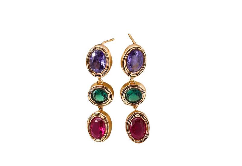 Jumpeak Paar Ohrhänger ohrringe silber 925,bunte ohrringe,edelstein ohrringe,ohrringe damen, 18kohrringe vergoldet,geschenkschwester,geschenkfreundin,damengeschenk von Jumpeak