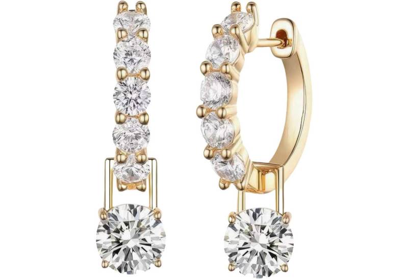 Jumpeak Paar Ohrhänger Diamantohrringe,ohrringe gold hängend,ohrringe herren,ohrringe damen, 0.5ct D vs1 liebes geschenk für sie,schulabschluss geschenk von Jumpeak