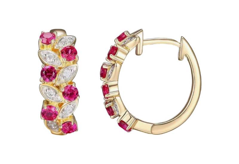 Jumpeak Paar Ohrhänger ohrringe gold 585 echtgold, mädchen ohrringe, Rote Ohrringe, tochter geschenk, erstkommunion geschenk mädchen, geschenk für frau von Jumpeak